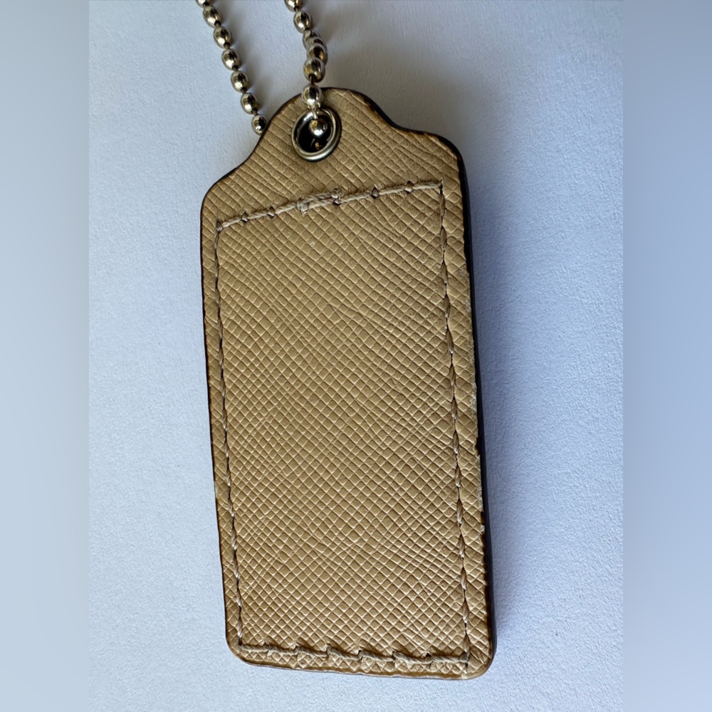 Coach Beige Leather Replacement Hang Tag - Picture 2 of 3